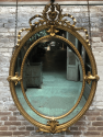 Ronde antieke spiegel 19e eeuw