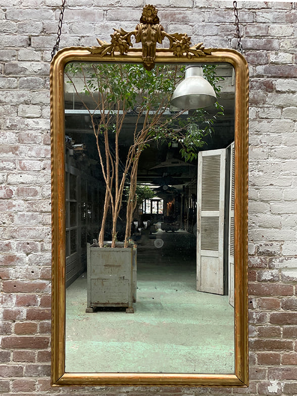 Louis Philippe Gilt Floor Mirror - 55 X 116